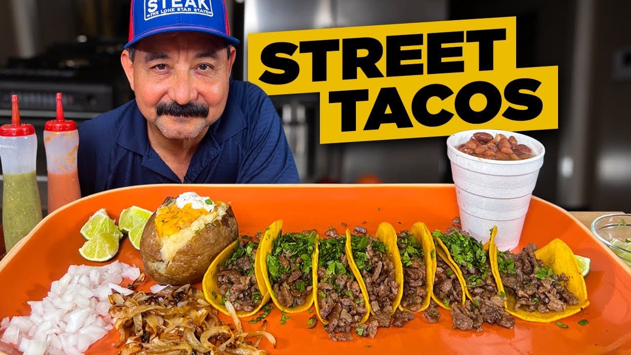 Easy Street Tacos Recipe - Taqueria Style Tacos de Bistec a la Plancha