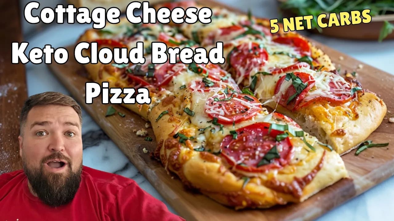 Cottage Cheese Keto Cloud Bread Pizza