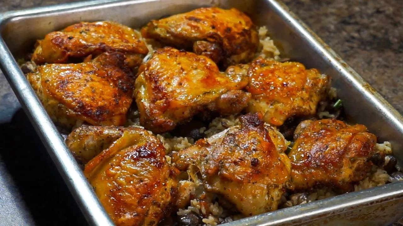 The Best Oven Baked Chicken and Rice EVER!!!