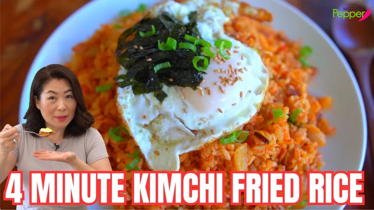 4 Minute Kimchi Fried Rice