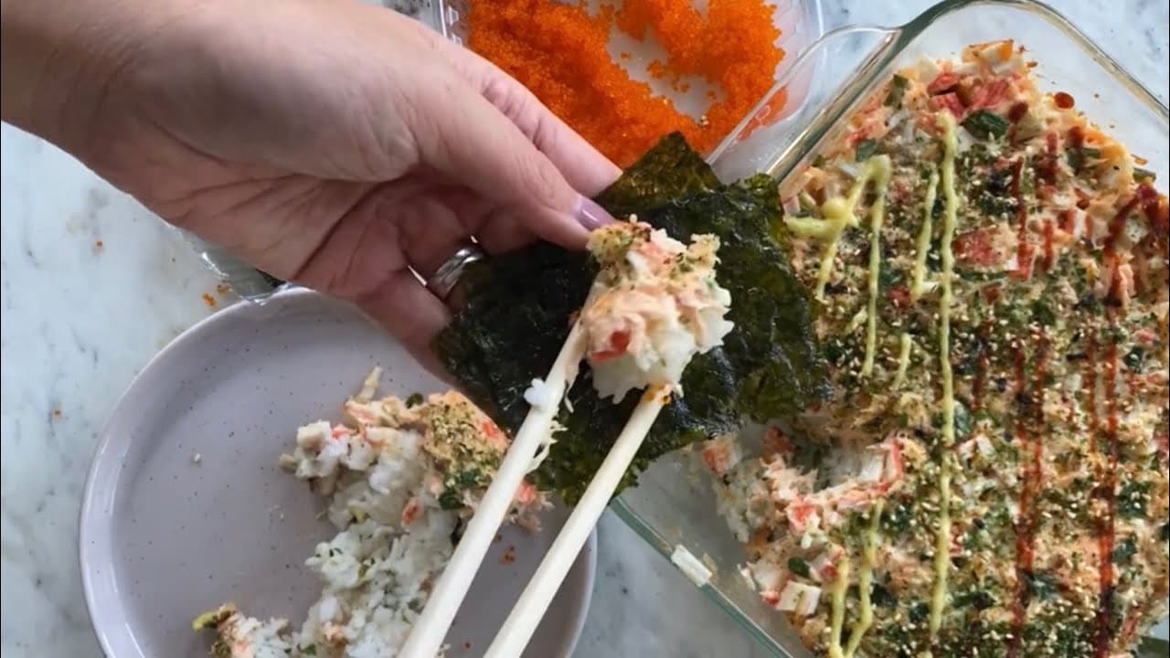 Sushi Bake with Dungeness Crab