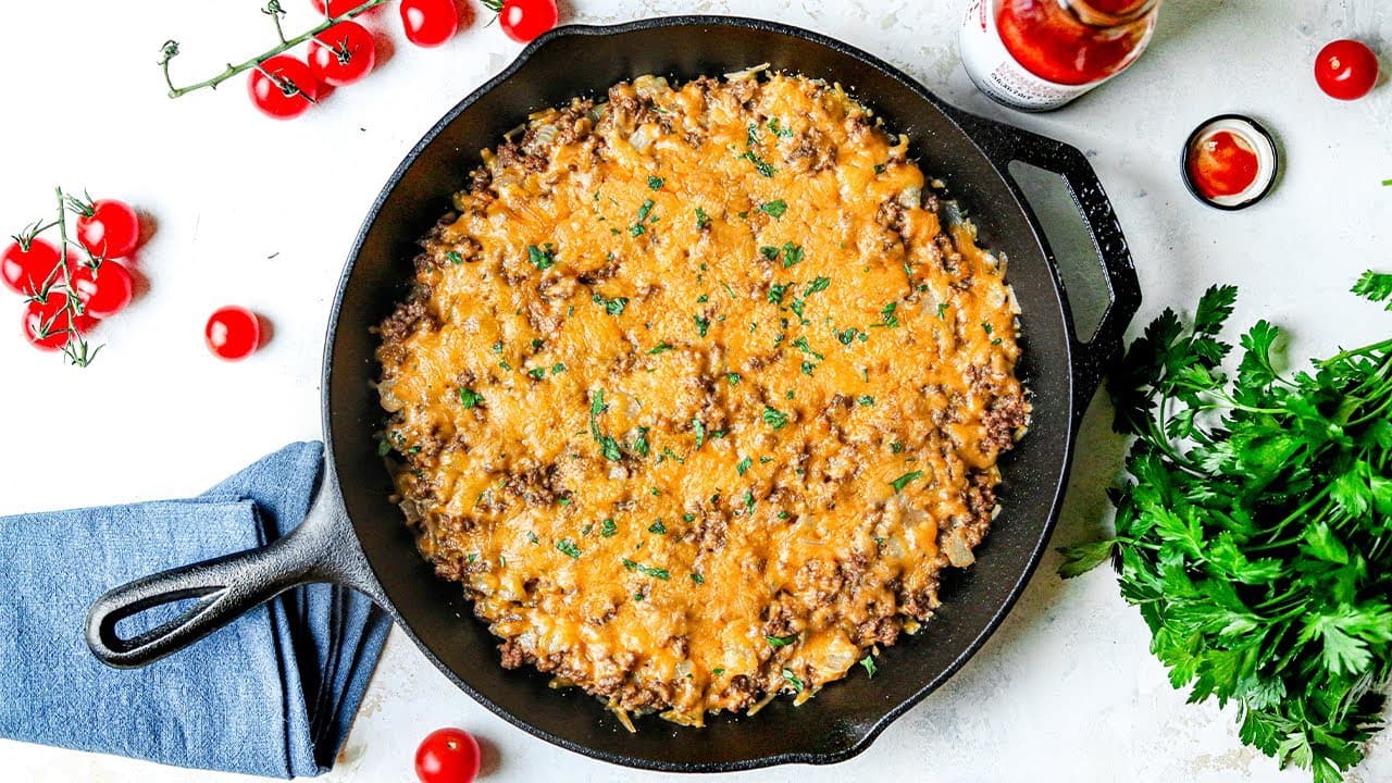 Easy KETO Cheeseburger Casserole