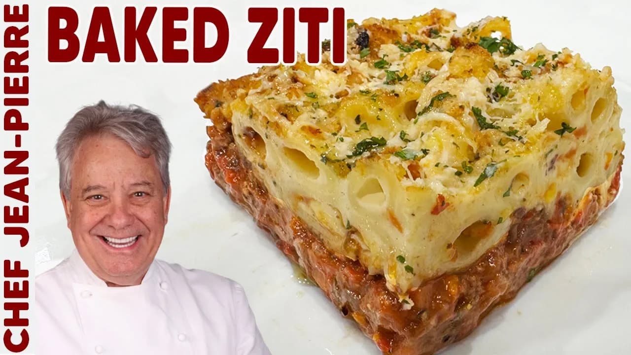 Baked Ziti (Pastitsio) a la Chef Jean-Pierre